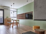 緊湊型日式風格90平米復(fù)式loft餐廳吊頂裝修效果圖