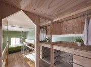 緊湊型日式風格90平米復(fù)式loft閣樓衣柜裝修效果圖
