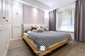 荷瀾庭現(xiàn)代簡約三居室臥室裝修實(shí)景案例